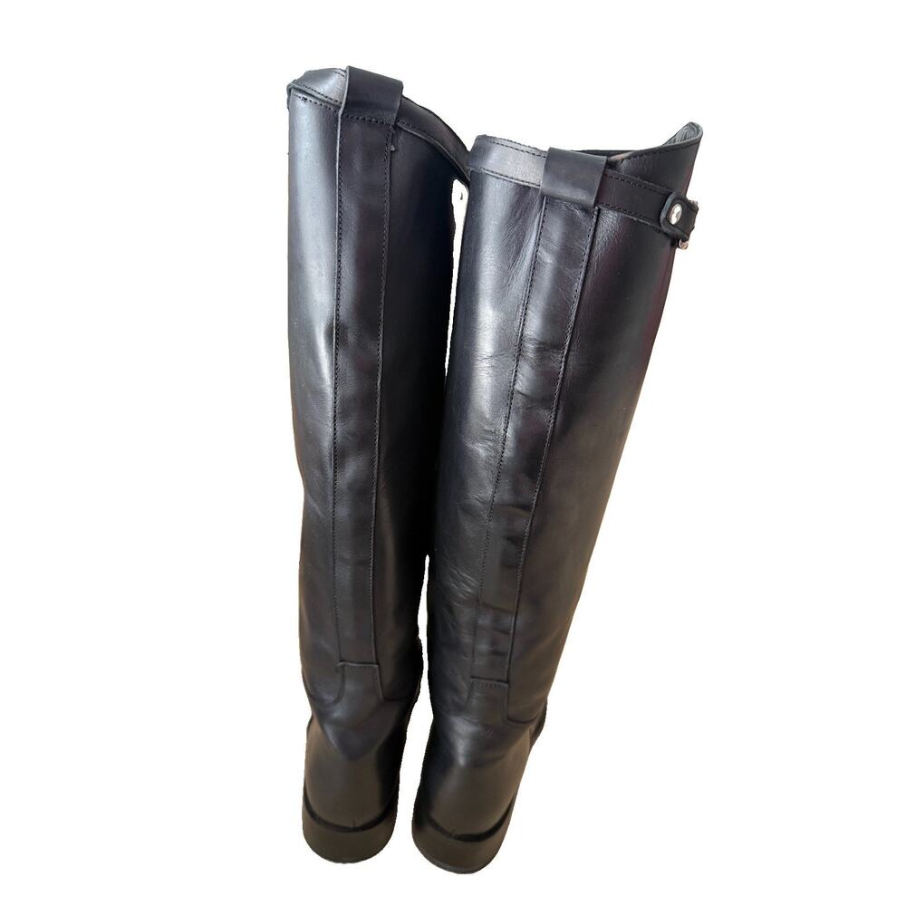 Tony Mora NIB Black Leather Tall Riding Boots Equestrian Size 7 Made in Spain - Picture 3 of 7